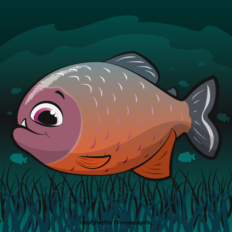 Piranha cartoon vector