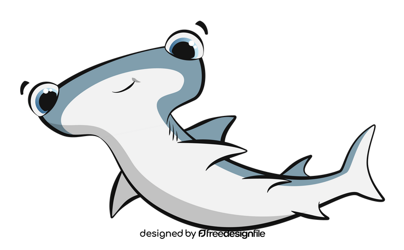 Hammerhead shark cartoon clipart