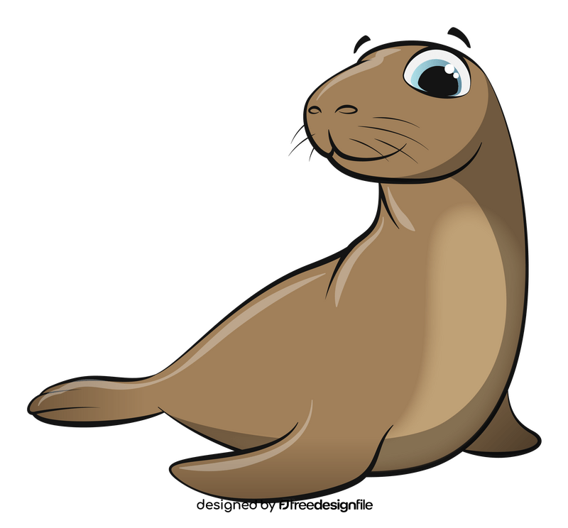 Sea lion cartoon clipart