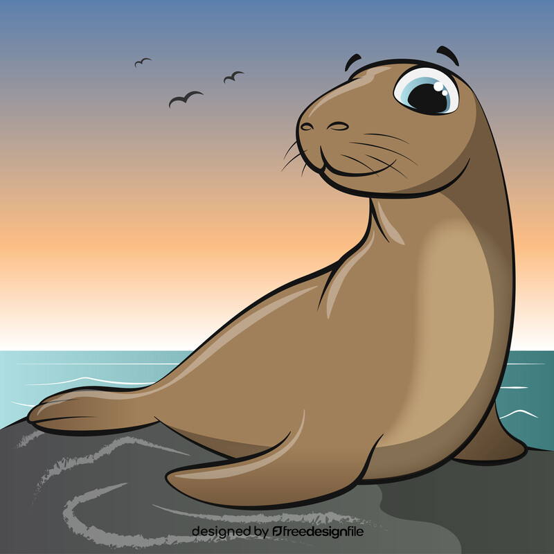Sea lion cartoon vector