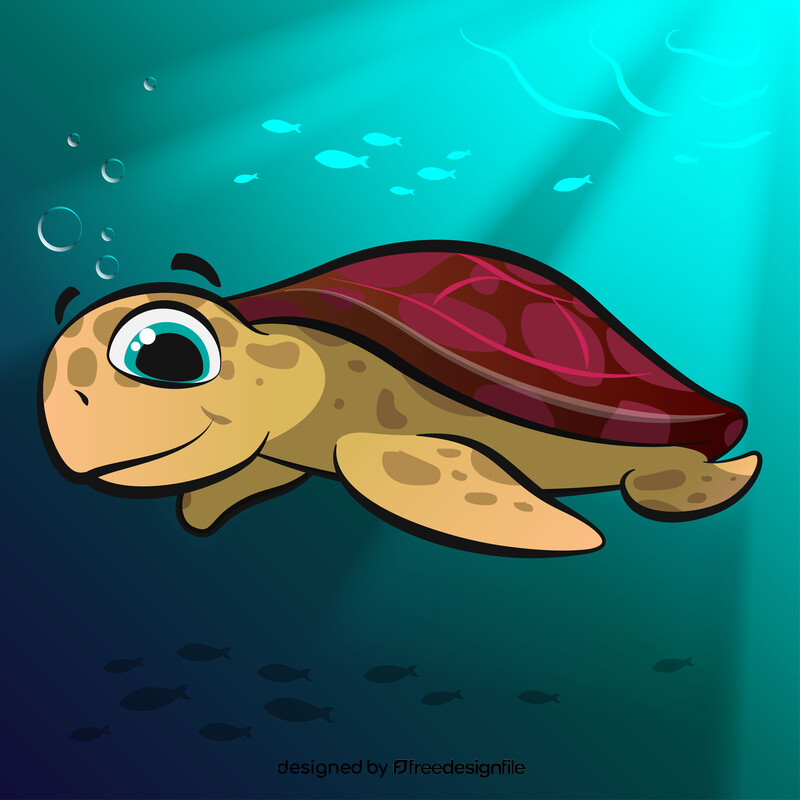 Sea turtle cartoon vector