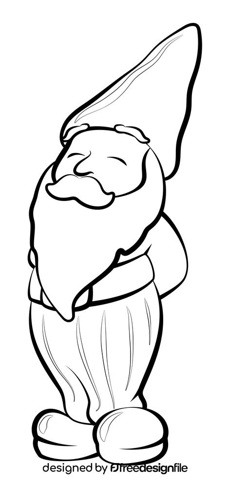 Gnome Black And White Clipart Free Download