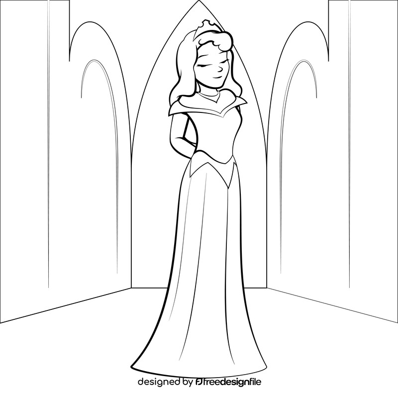 Aurora drawing black and white vector