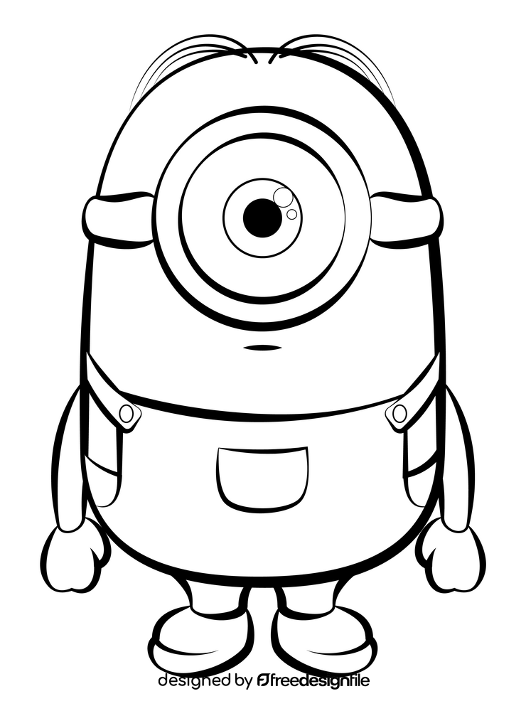 Minions black and white clipart free download