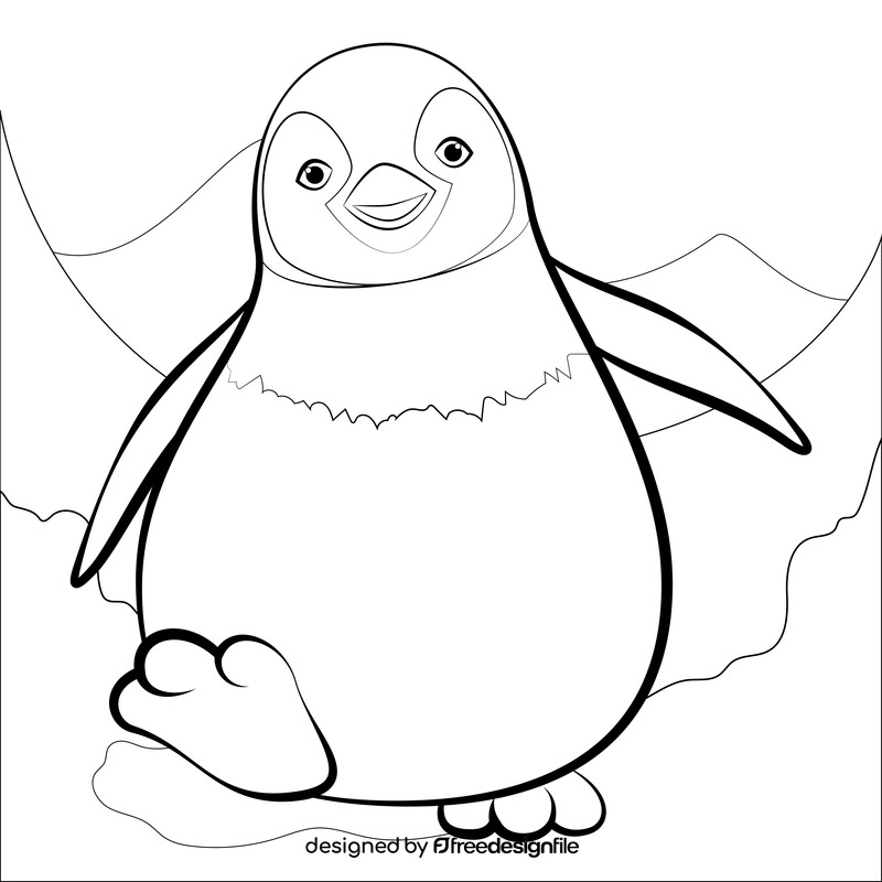 Happy feet drawing black and white vector