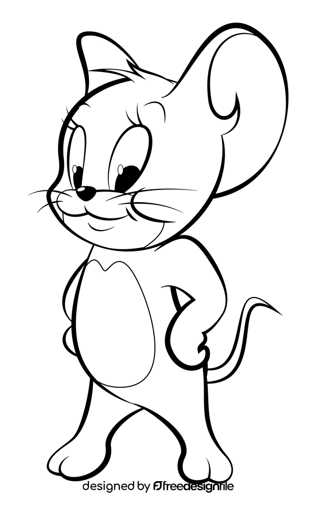 Tom and Jerry black and white clipart free download
