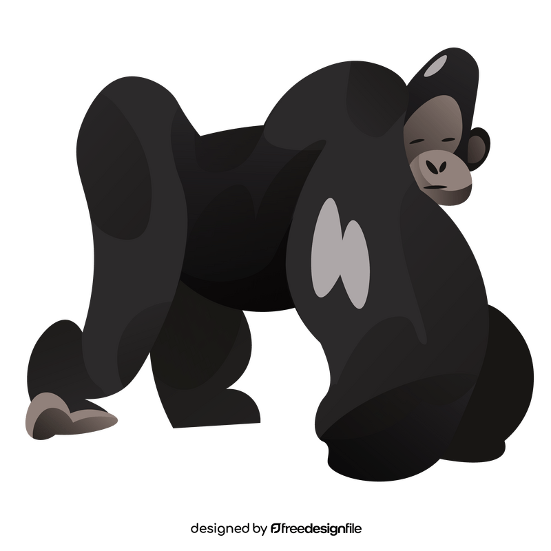 Gorilla walking clipart