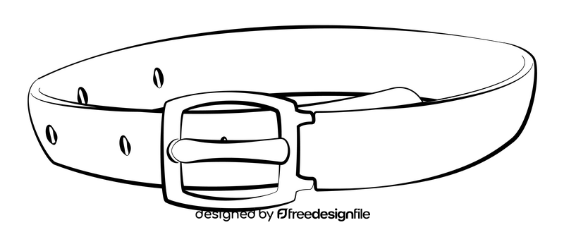 Belt black and white clipart