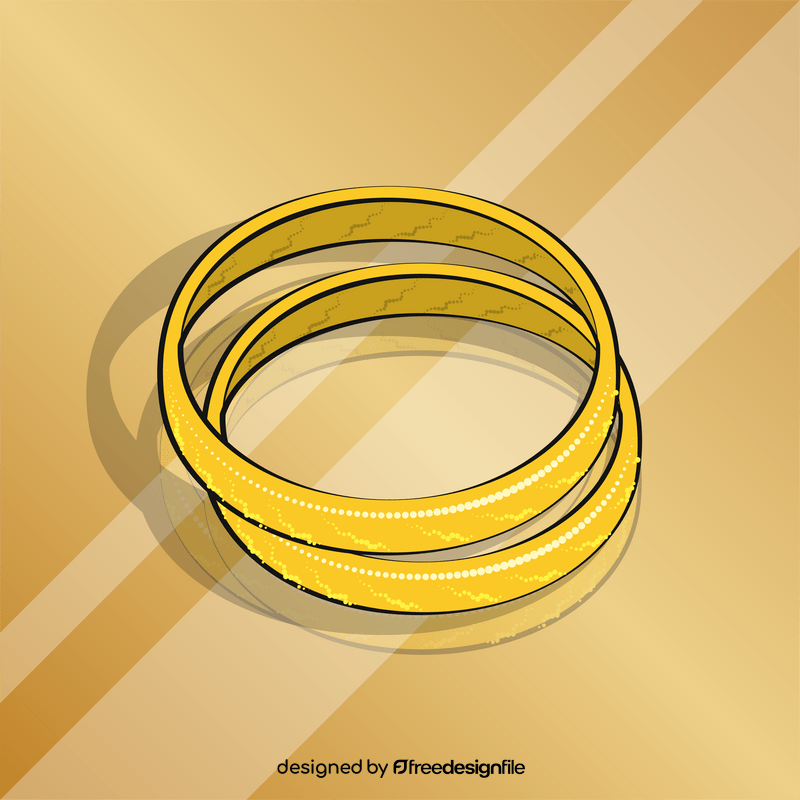 Gold bracelets vector