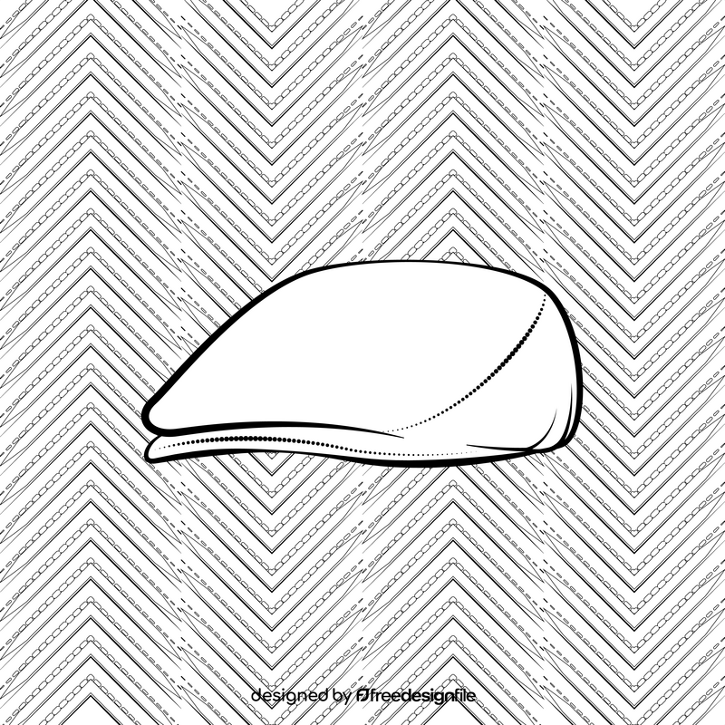 Ivy cap black and white vector
