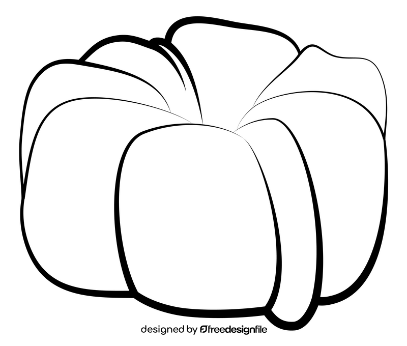 Scrunchie black and white clipart