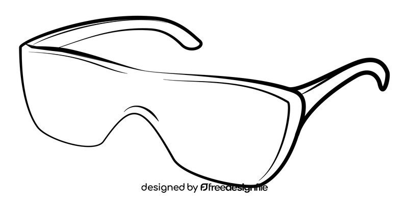 Shades black and white clipart