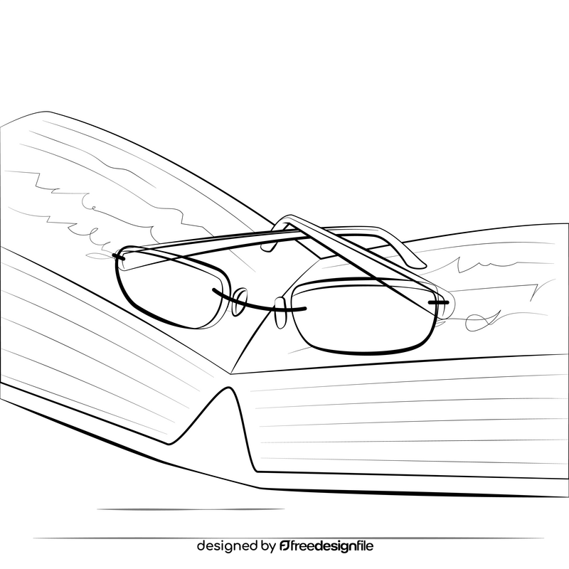Spectacles black and white vector