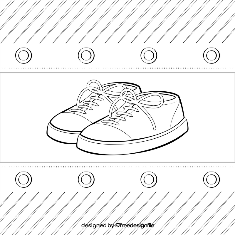 Sneakers black and white vector
