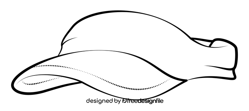 Visor black and white clipart