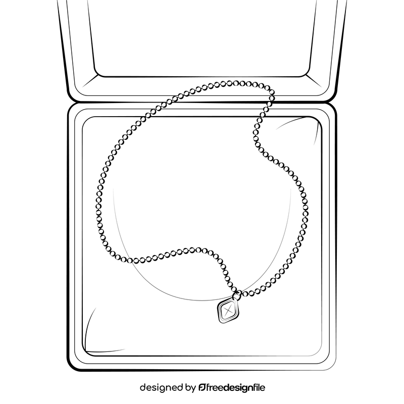 Necklace black and white vector