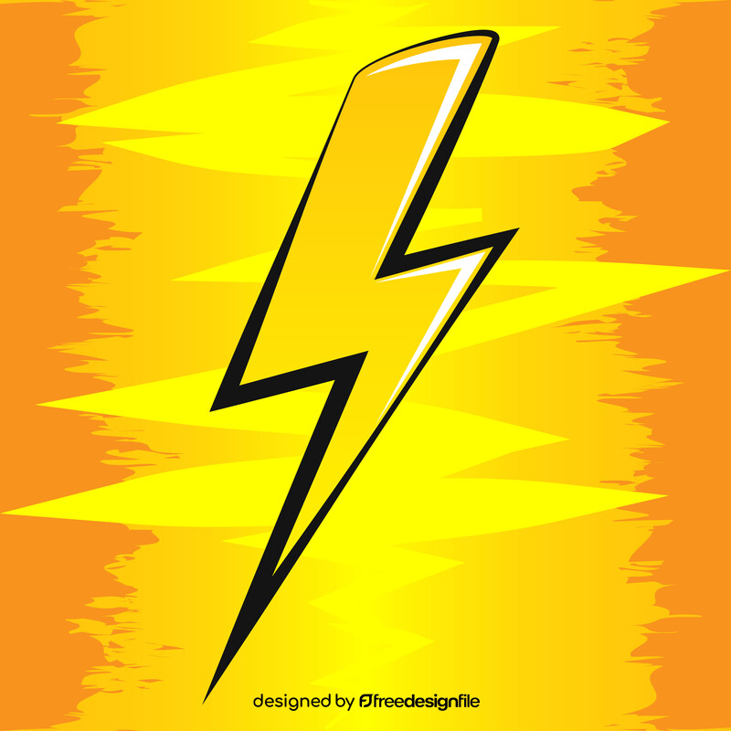 Lightning bolt emoji, emoticon vector