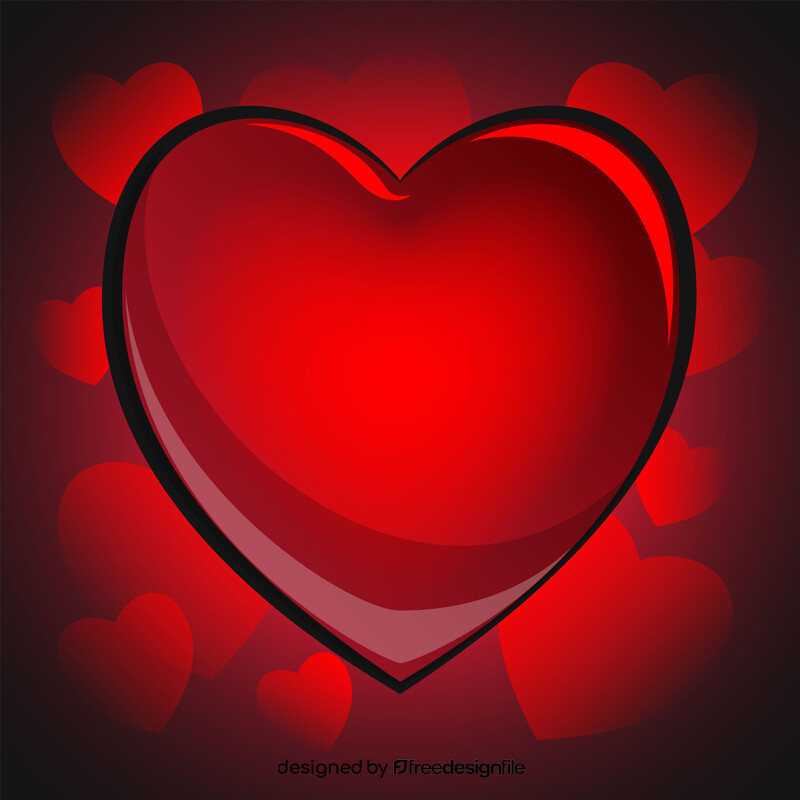 Heart emoji, emoticon vector