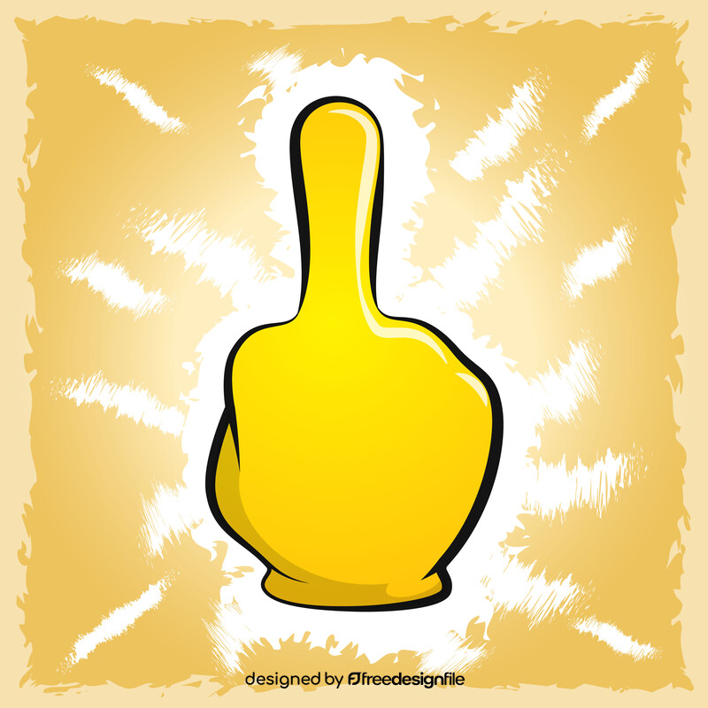 Middle finger emoji, emoticon vector
