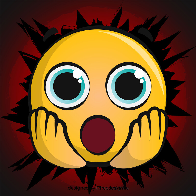 Shocked emoji, emoticon, smiley vector