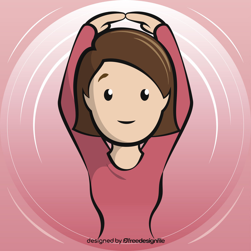 Woman gesturing OK emoji, emoticon vector