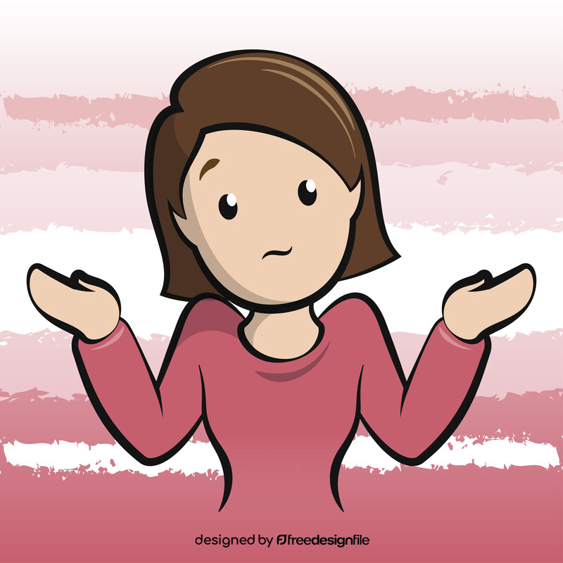 Woman shrugging emoji, emoticon vector