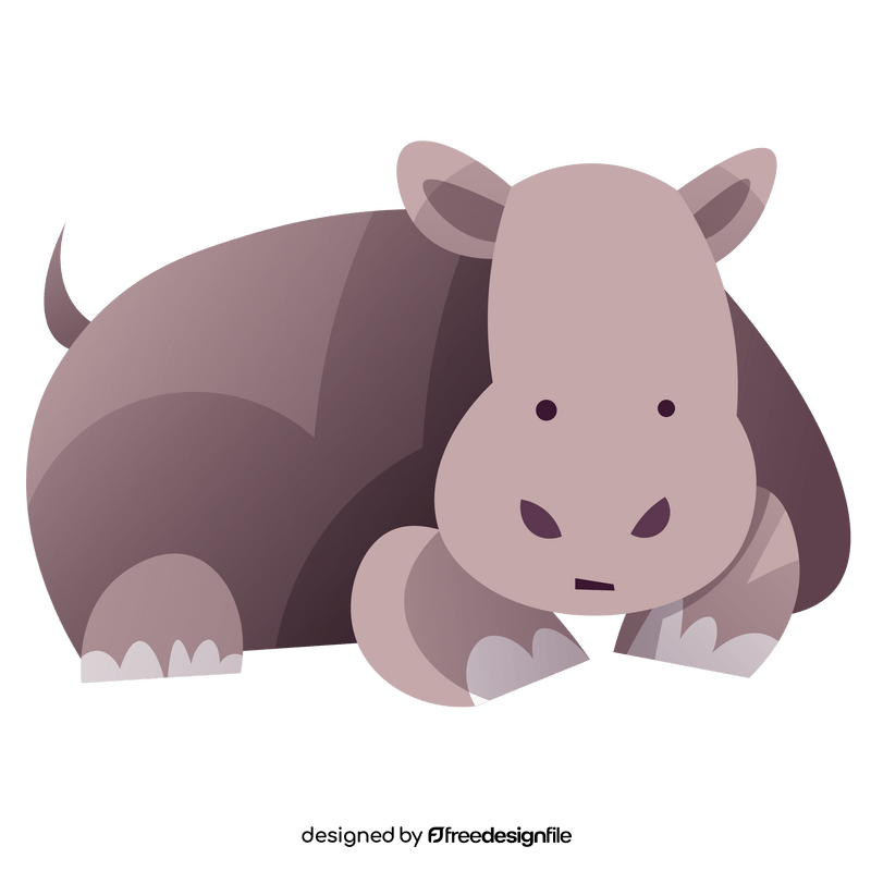 Hippo cartoon clipart