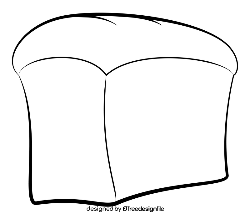 Bread black and white clipart