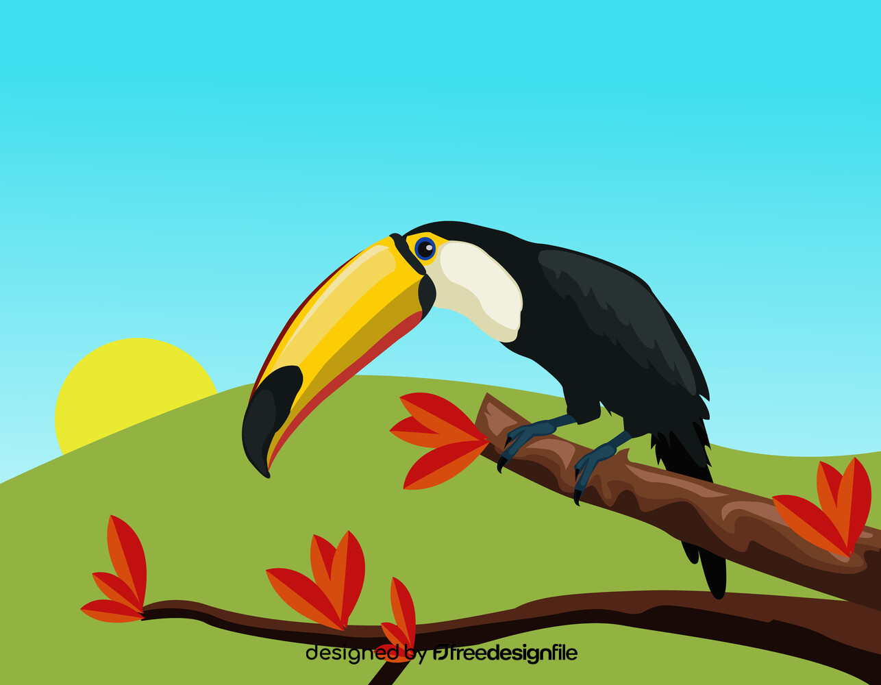 Toucan background vector image