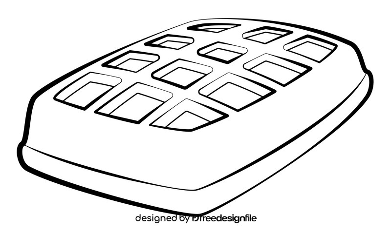 Waffle black and white clipart