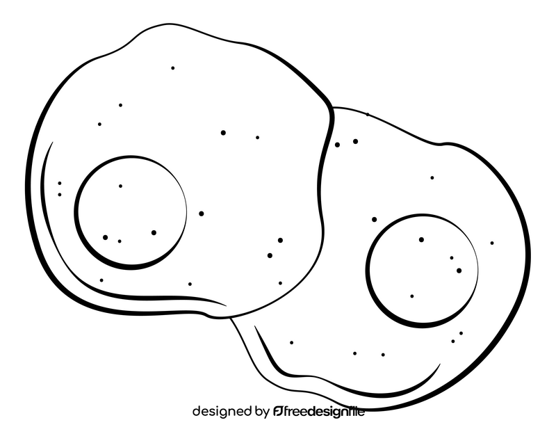 Eggs black and white clipart