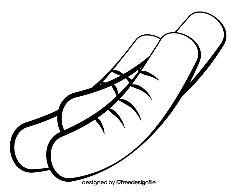 Sausages black and white clipart
