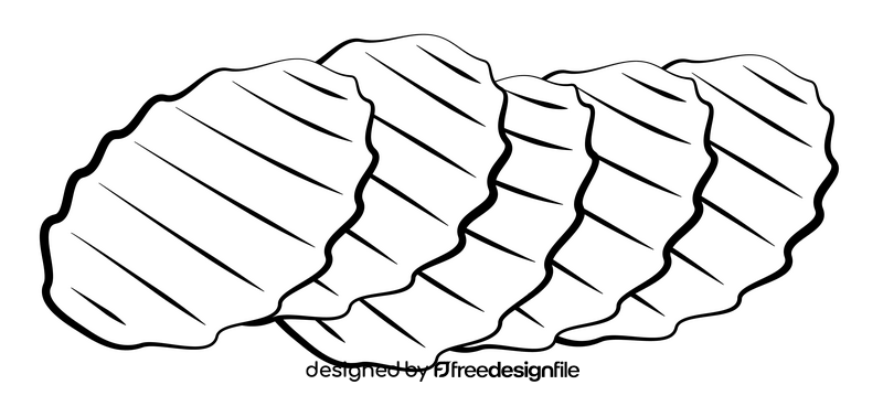 Chips black and white clipart