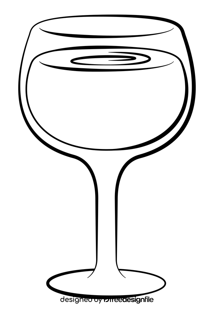 Wine black and white clipart