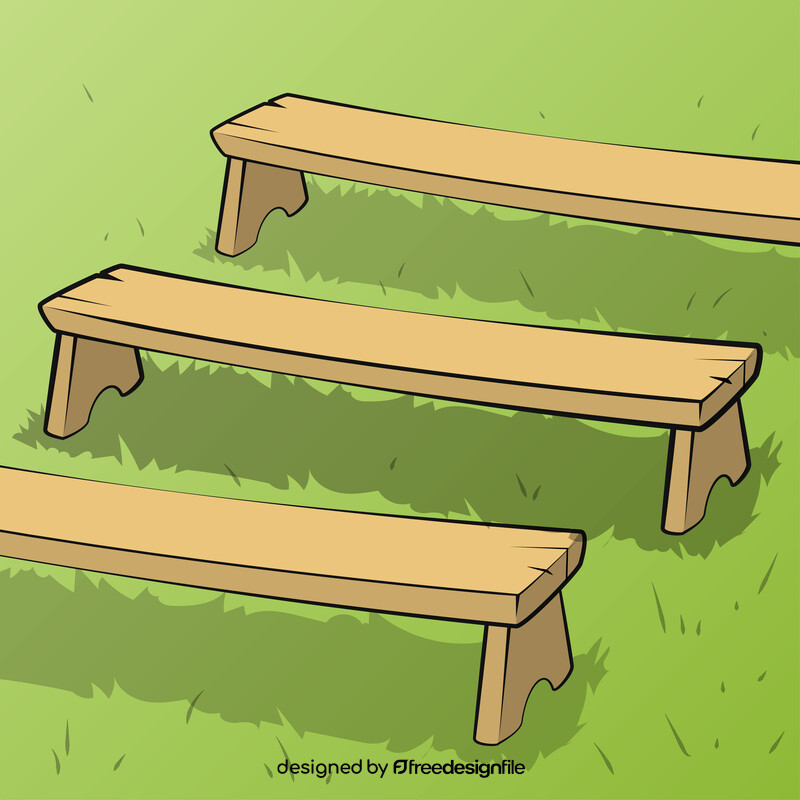 Backless bench vector