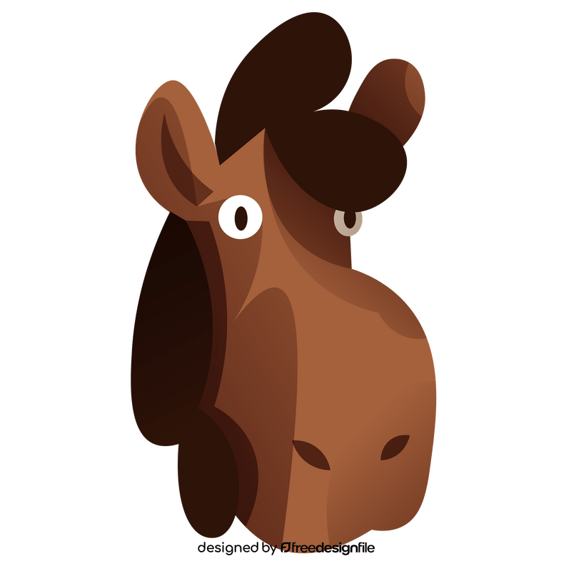 Horse face clipart