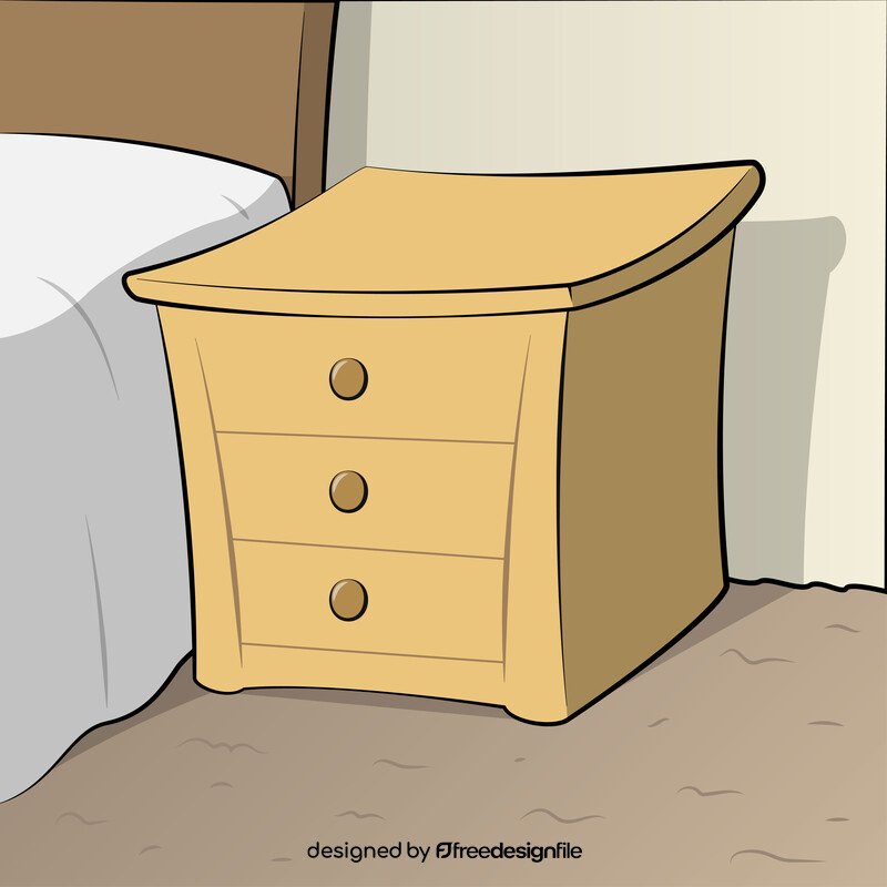Bedside table vector