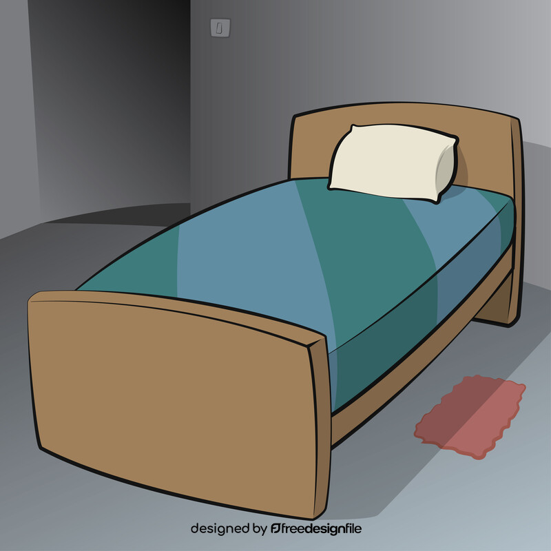 Twin bed vector