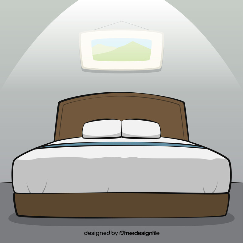 King size bed vector