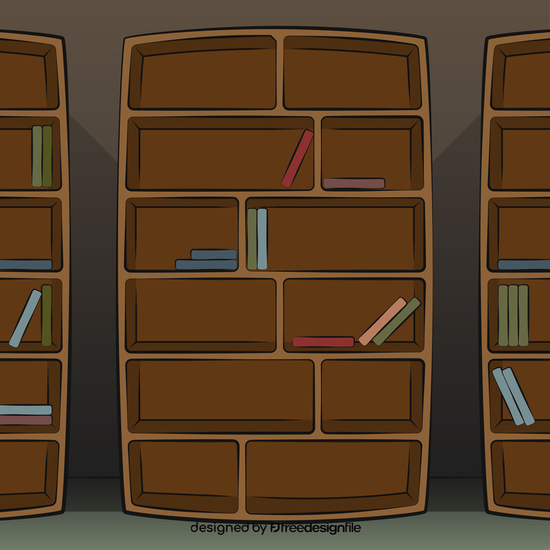 Bookshelf vector