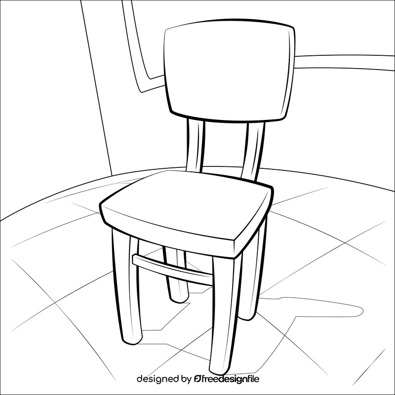 Chair black and white vector