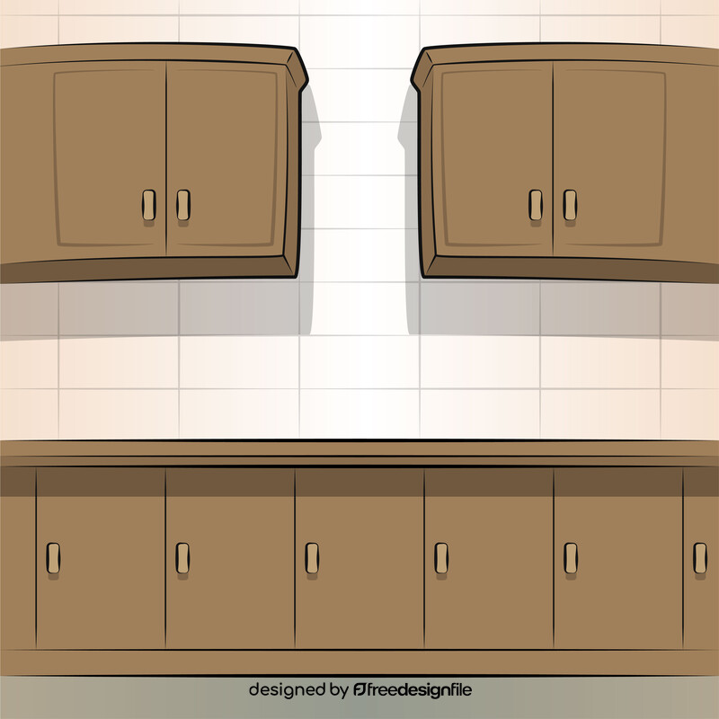 Kitchen furniture vector