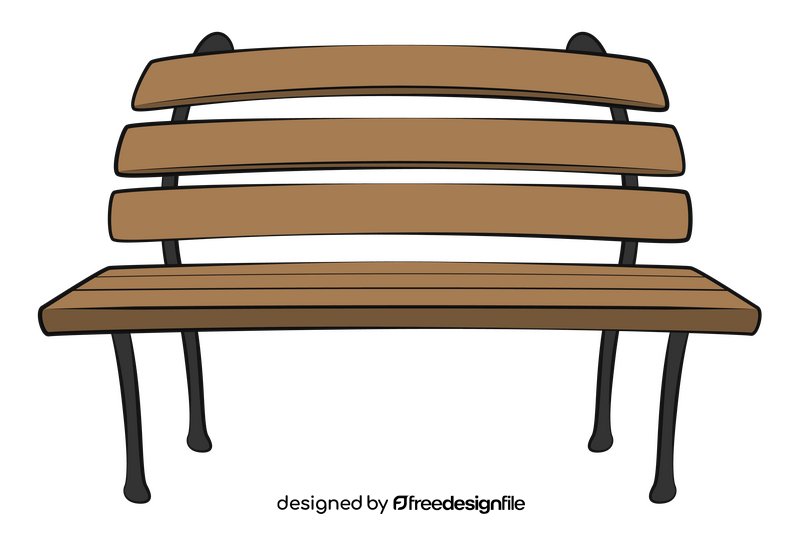 Park bench clipart