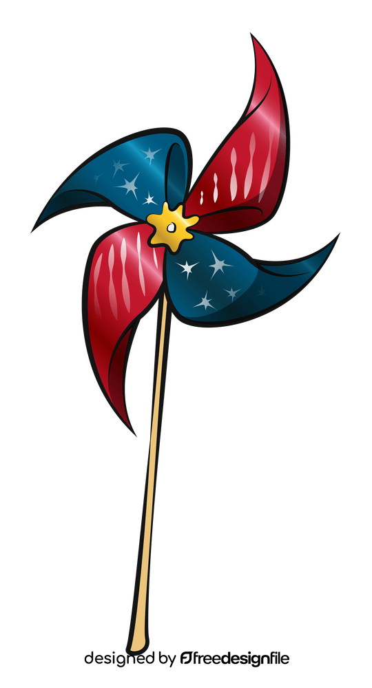 4th of July pinwheel clipart