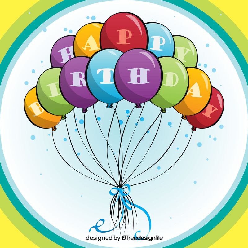 Happy birthday balloons vector