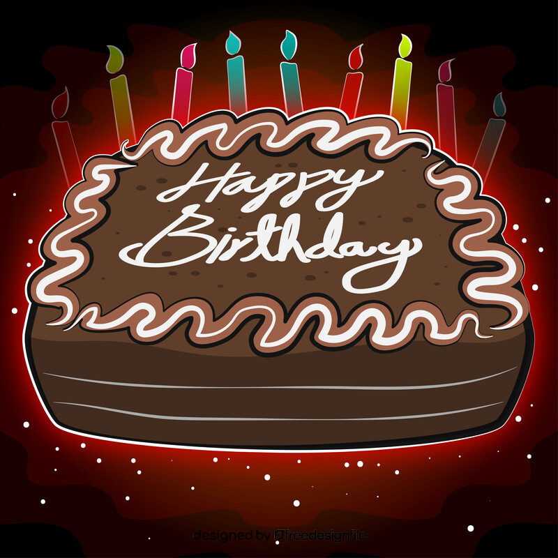Happy birthday cake vector