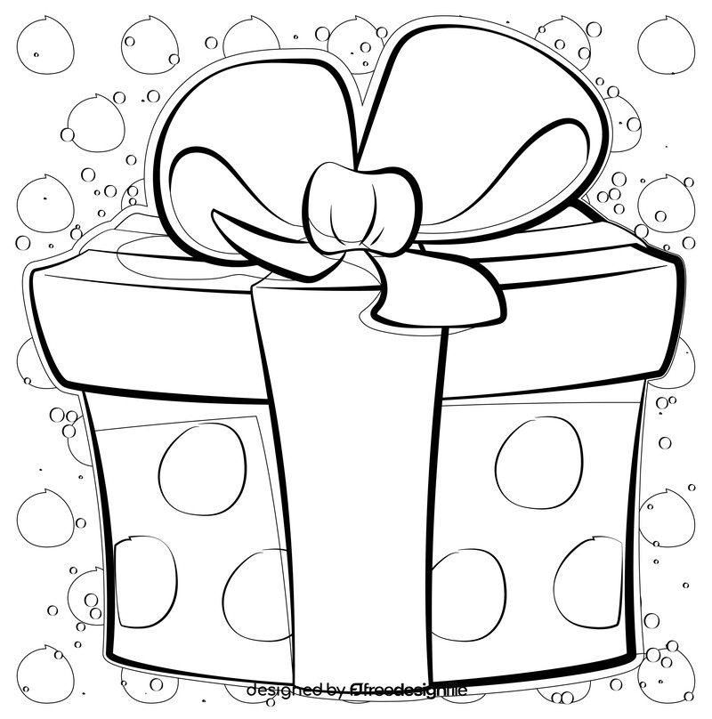 Birthday gift black and white vector