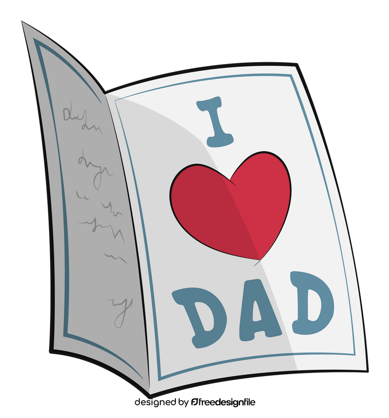 Fathers day card clipart