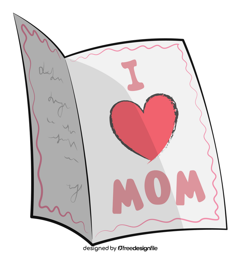 Mothers day card clipart