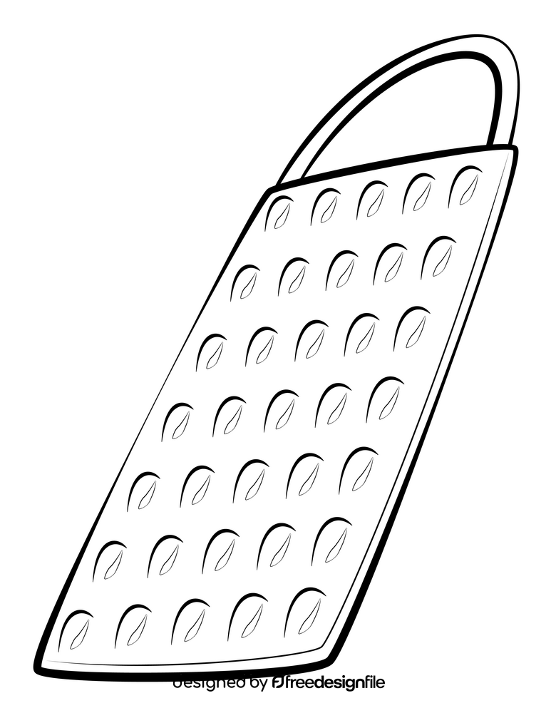 Grater drawing black and white clipart